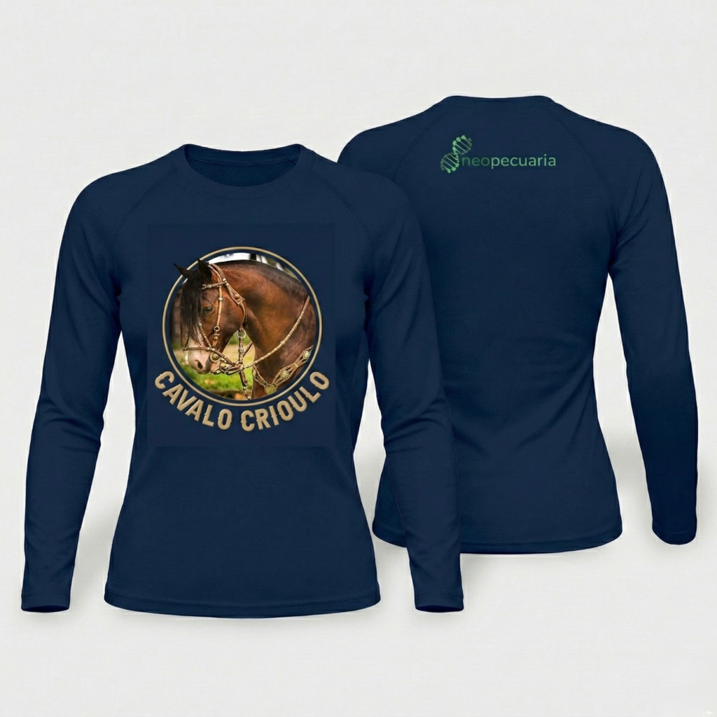 cavalo crioulo femininaa azul escuro