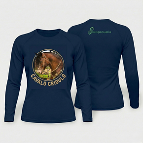 cavalo crioulo femininaa azul escuro